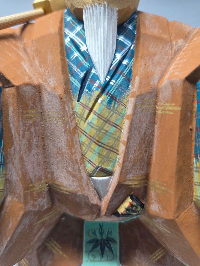 高砂　奈良一刀彫　人形　木工　金箔　松園