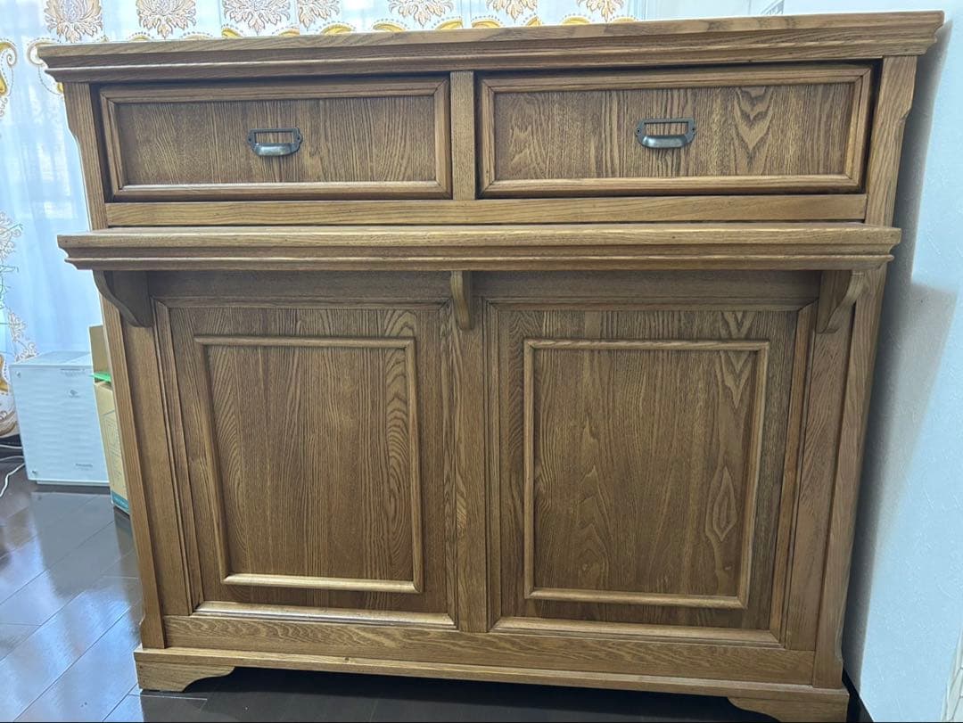 rin【美品】アンティーク調木製カウンター/ビューティーガレージ限定品