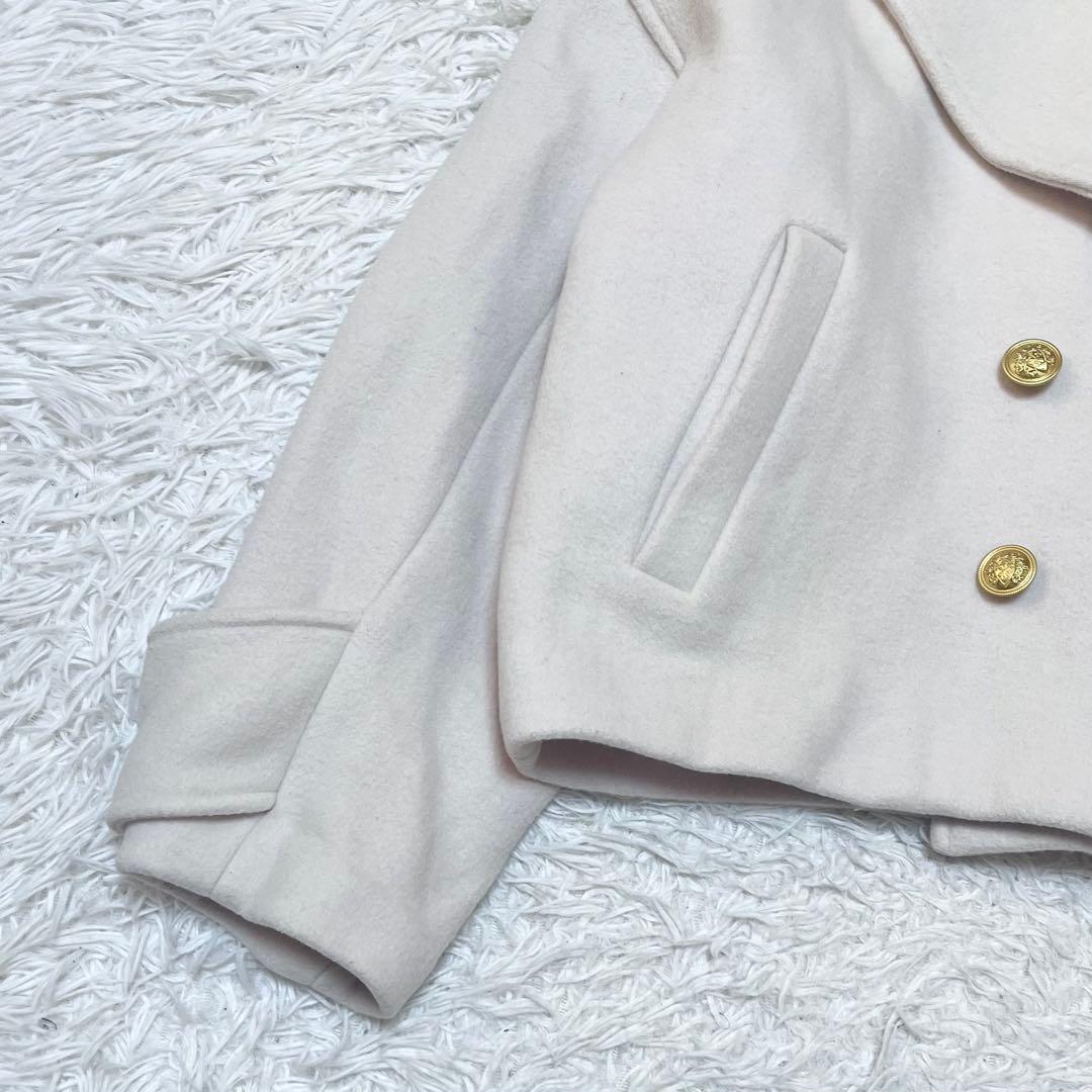 Lily Brown ダブルボタンショートコート 23AW アイボリー