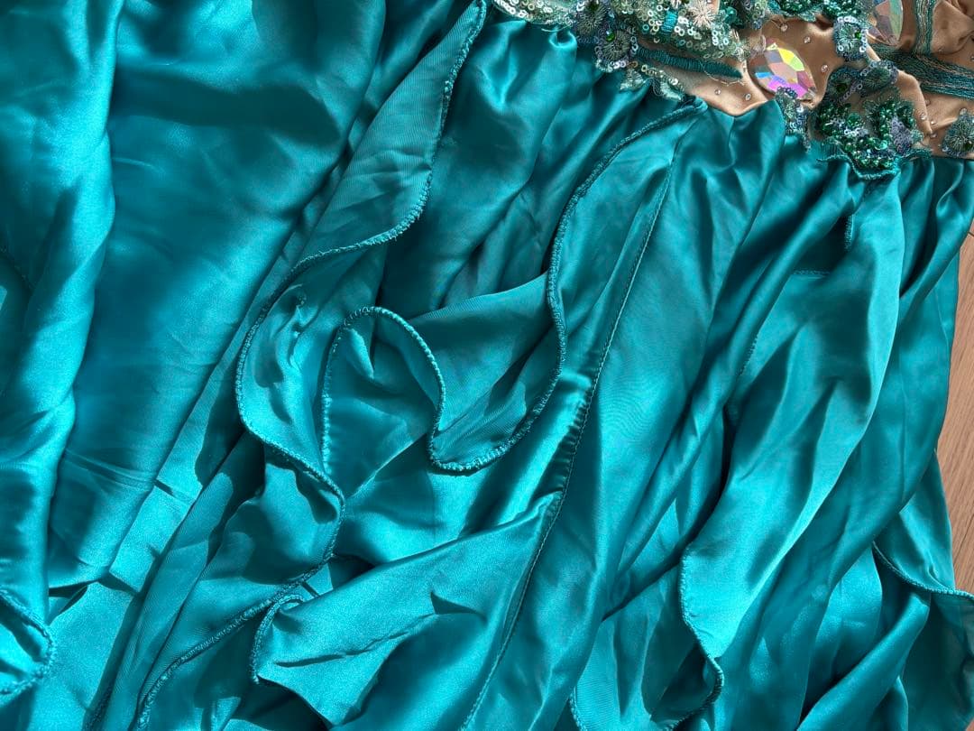 美品　エジプト製オリエンタル衣装　Magicシリーズ　ターコイズ　セットアップ