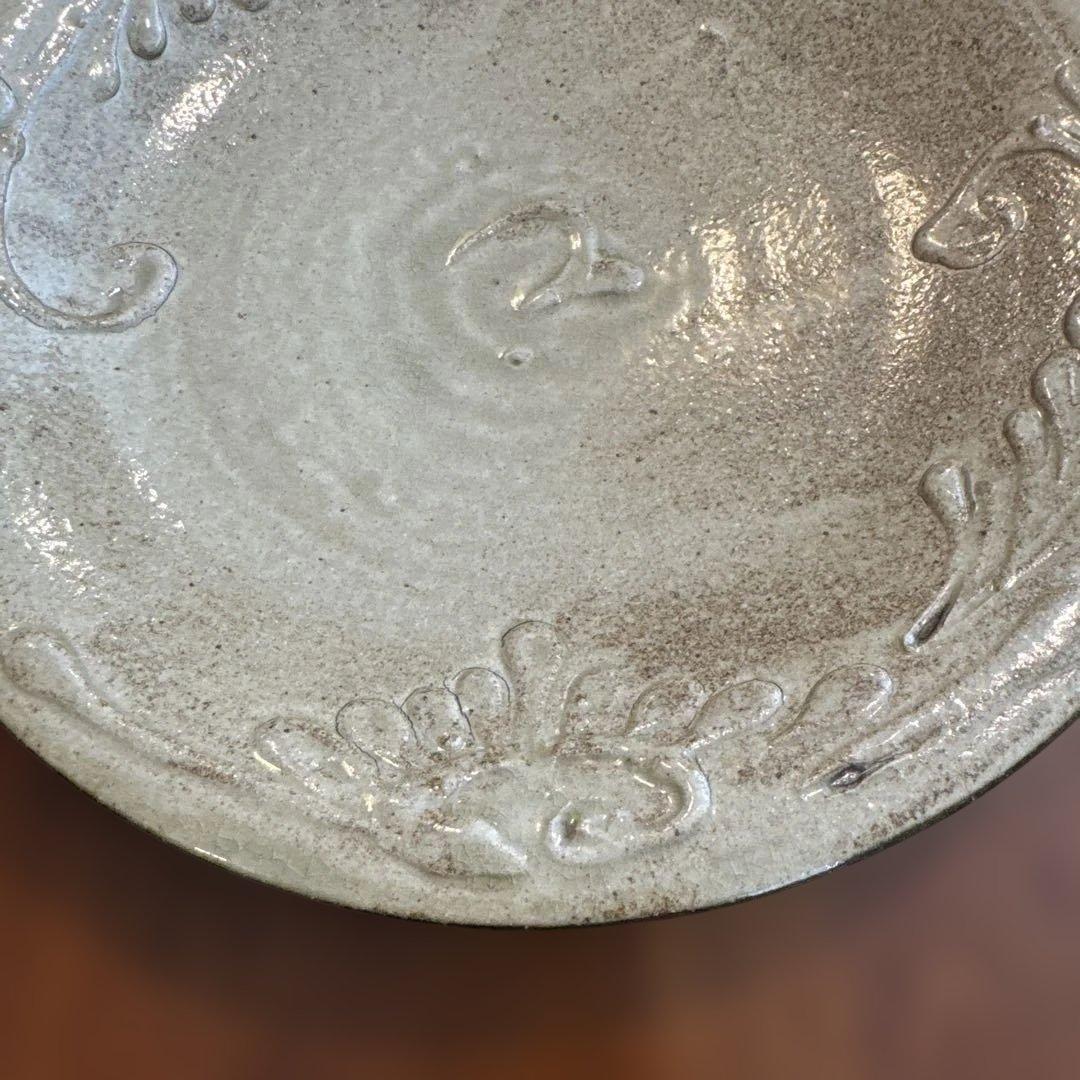 北窯.宮城正亨.尺皿.化粧土. イッチン.やちむん