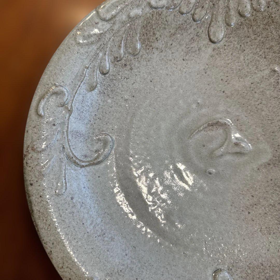 北窯.宮城正亨.尺皿.化粧土. イッチン.やちむん