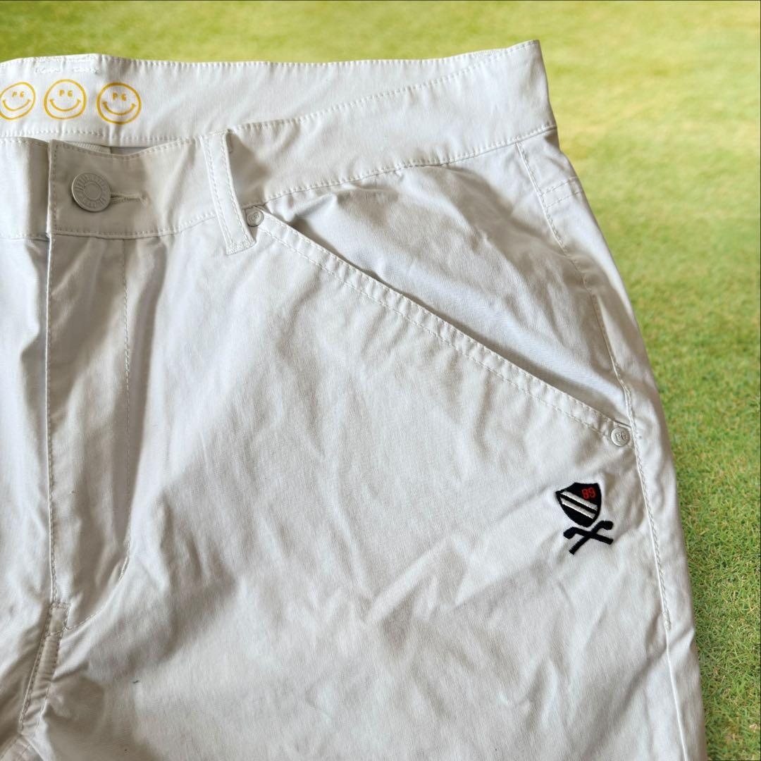 パーリーゲイツ　パンツ　白　ホワイト　6 XL〜XXL相当 ストレッチ素材
