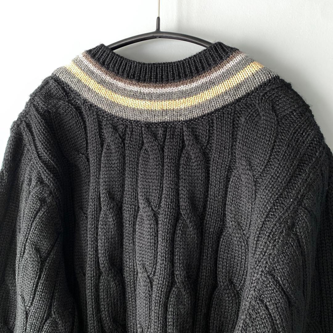 トゥモローランド 24AW イギリス製 クリケットセーター チルデンニット 黒M