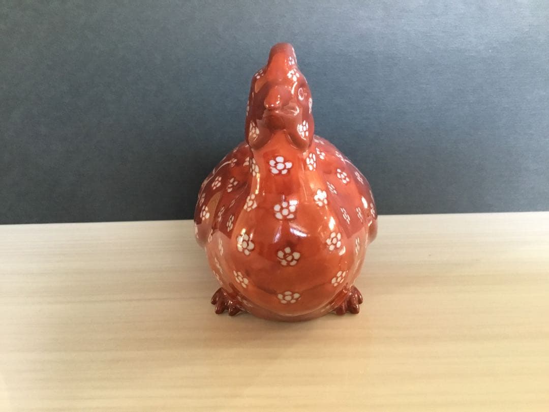 源右衛門鶏ツガイ置き物【美品】