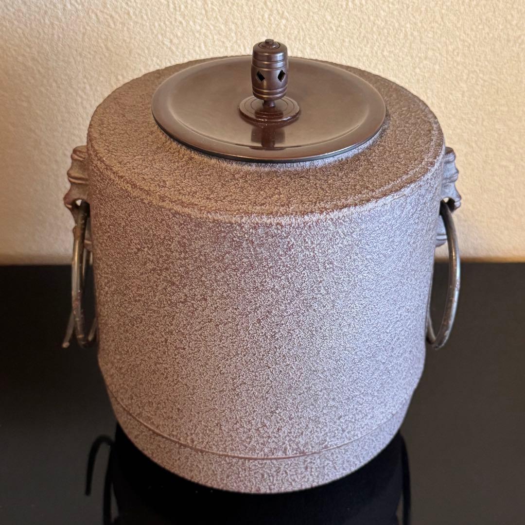 茶道具《茶釜 筒釜》 釜師　高橋敬典