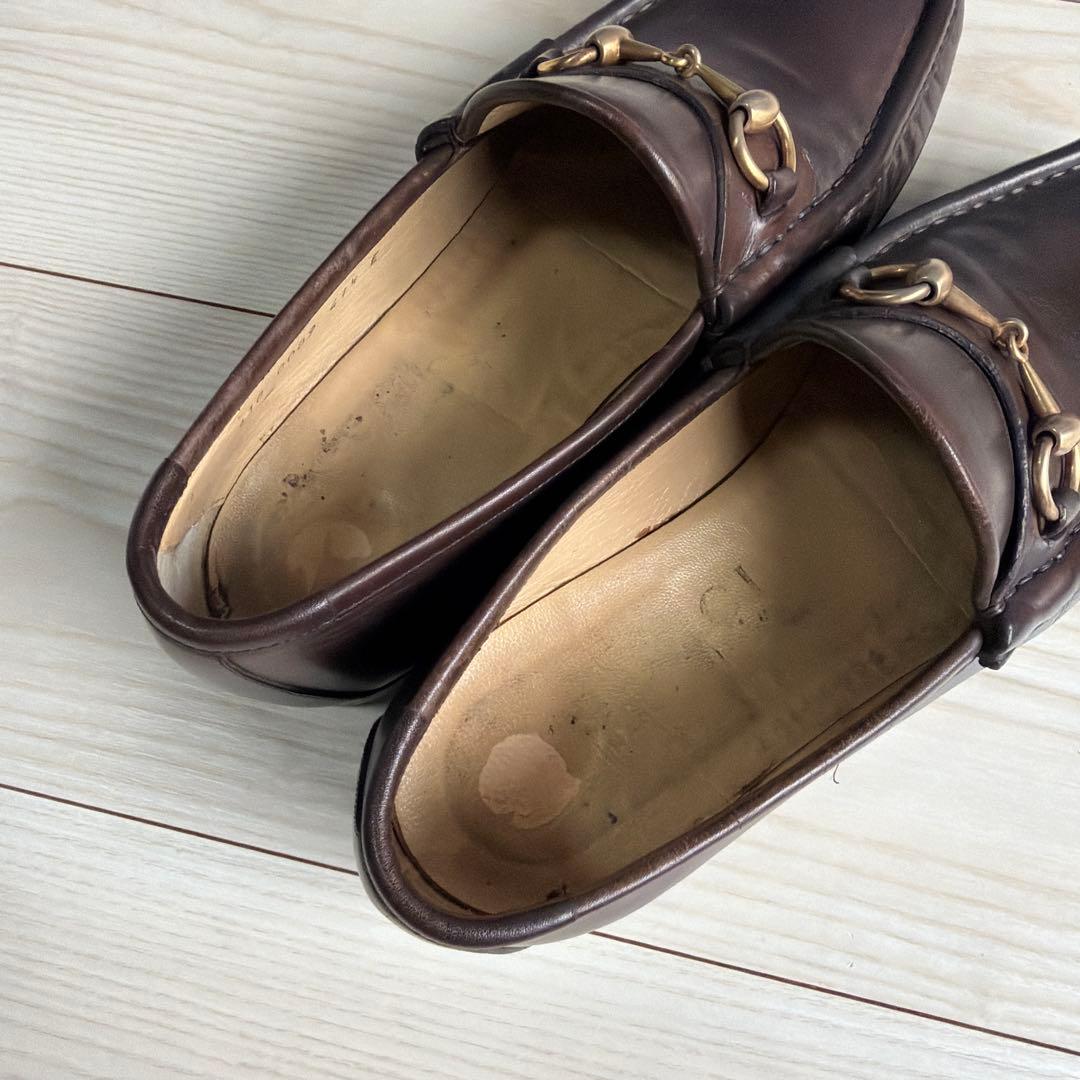 k*g様 定番　GUCCI ビットローファー　ブラウン　ゴールド　41 1/2