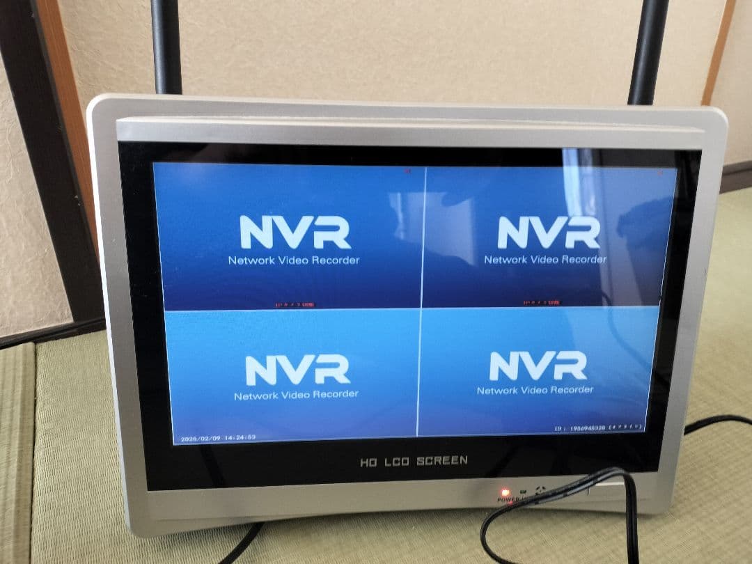 【防犯カメラ2台】HD LCD SCREEN ネットワークビデオレコーダーセット