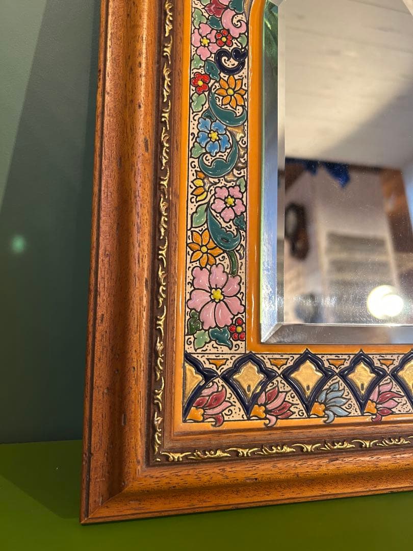 セビリア焼き ？ ウォールミラー ミラー 鏡 壁掛けミラー