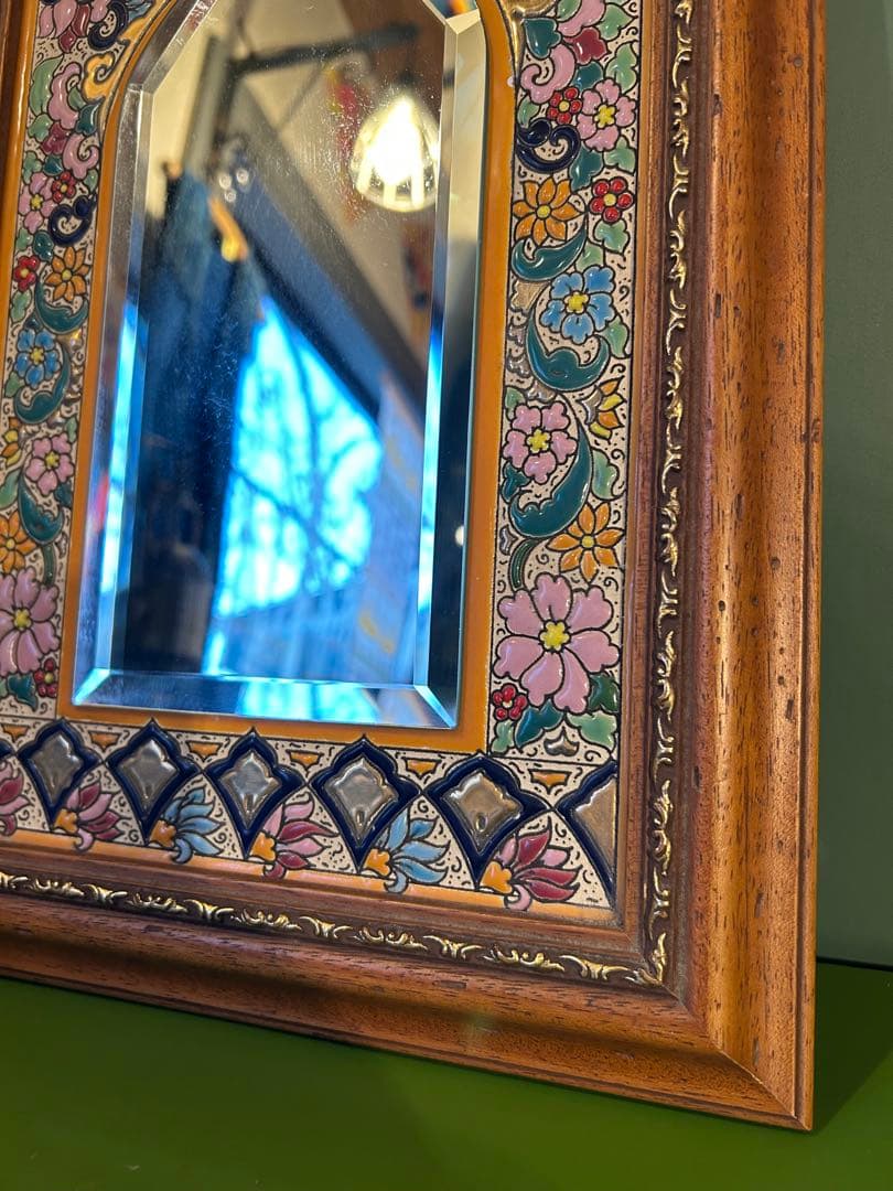 セビリア焼き ？ ウォールミラー ミラー 鏡 壁掛けミラー