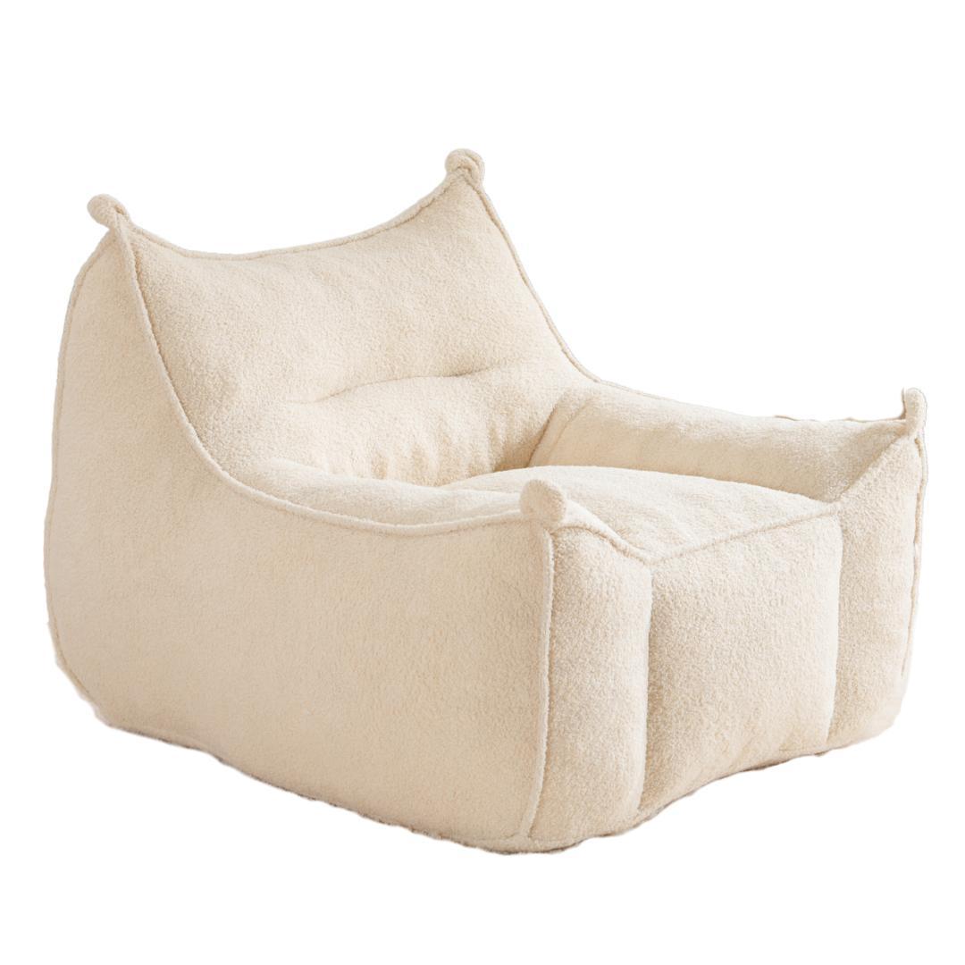 【一人掛けソファ / ホワイト】圧縮ソファ クッションソファー ふわふわ感