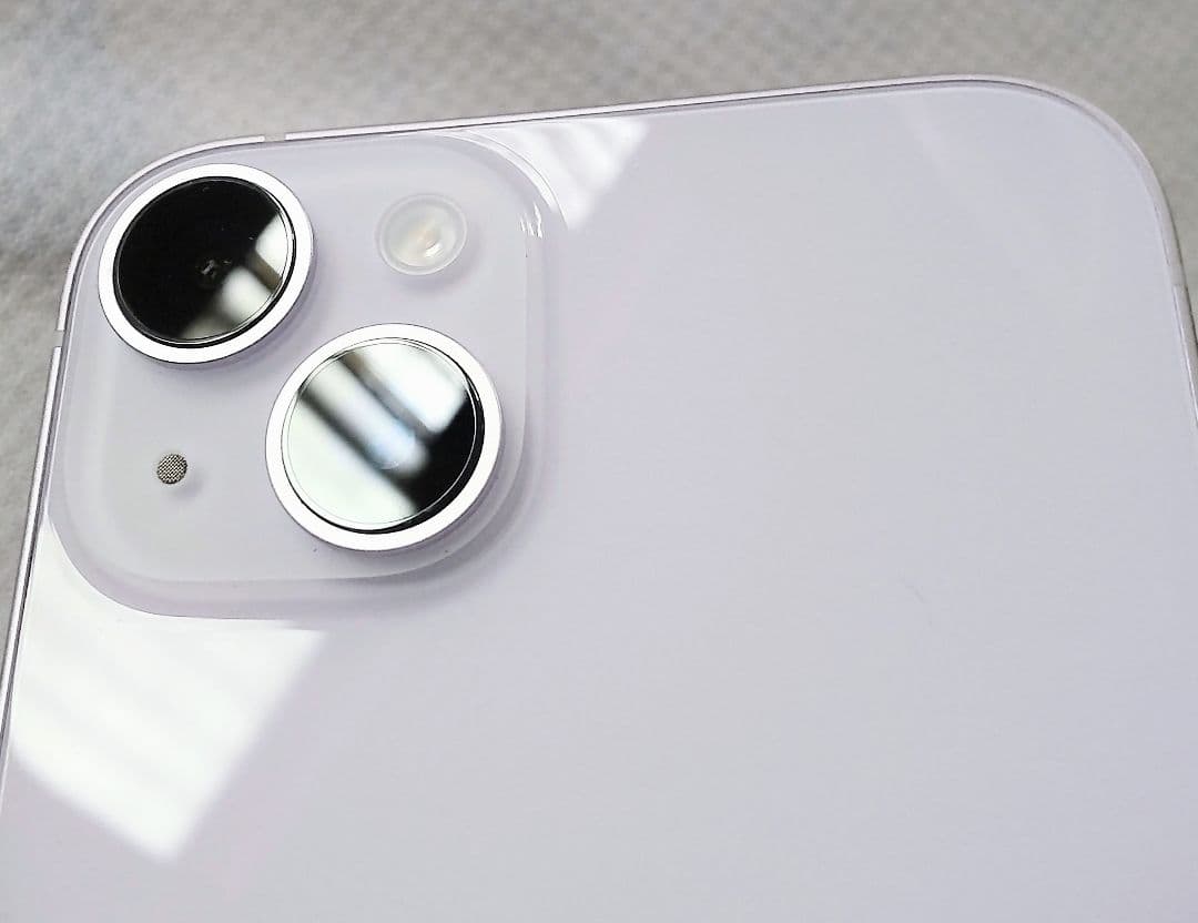 美品iPhone14 128GB パープル 充電ケーブル付き バッテリー91%