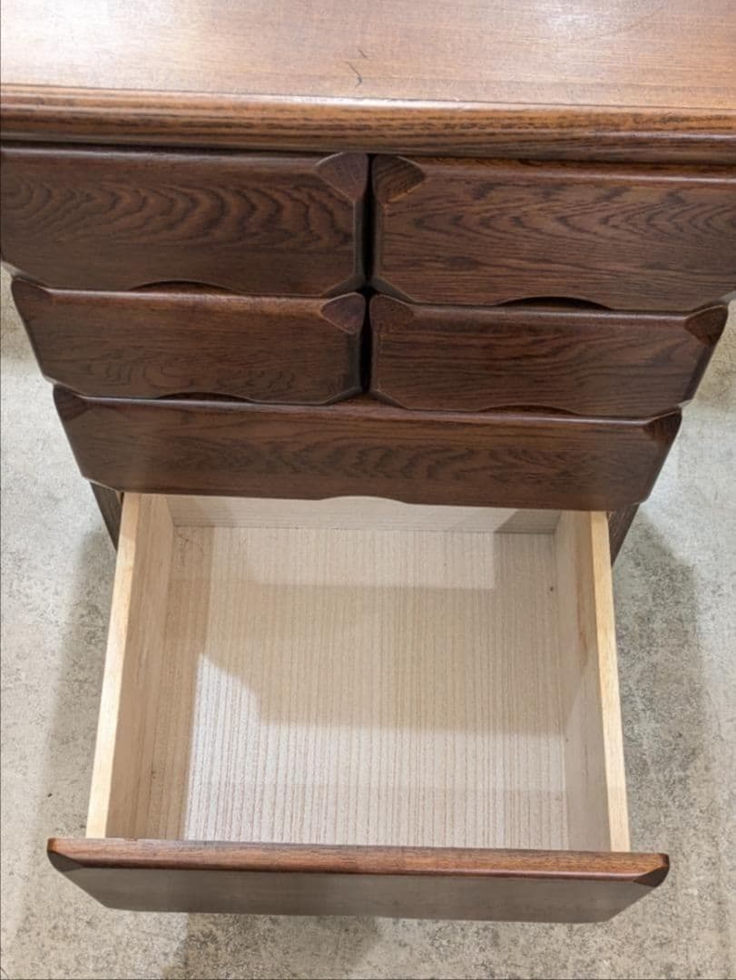 【極美品】 無垢 チェスト マルヨシ 民芸家具 4段6杯 引き出し タンス 収納
