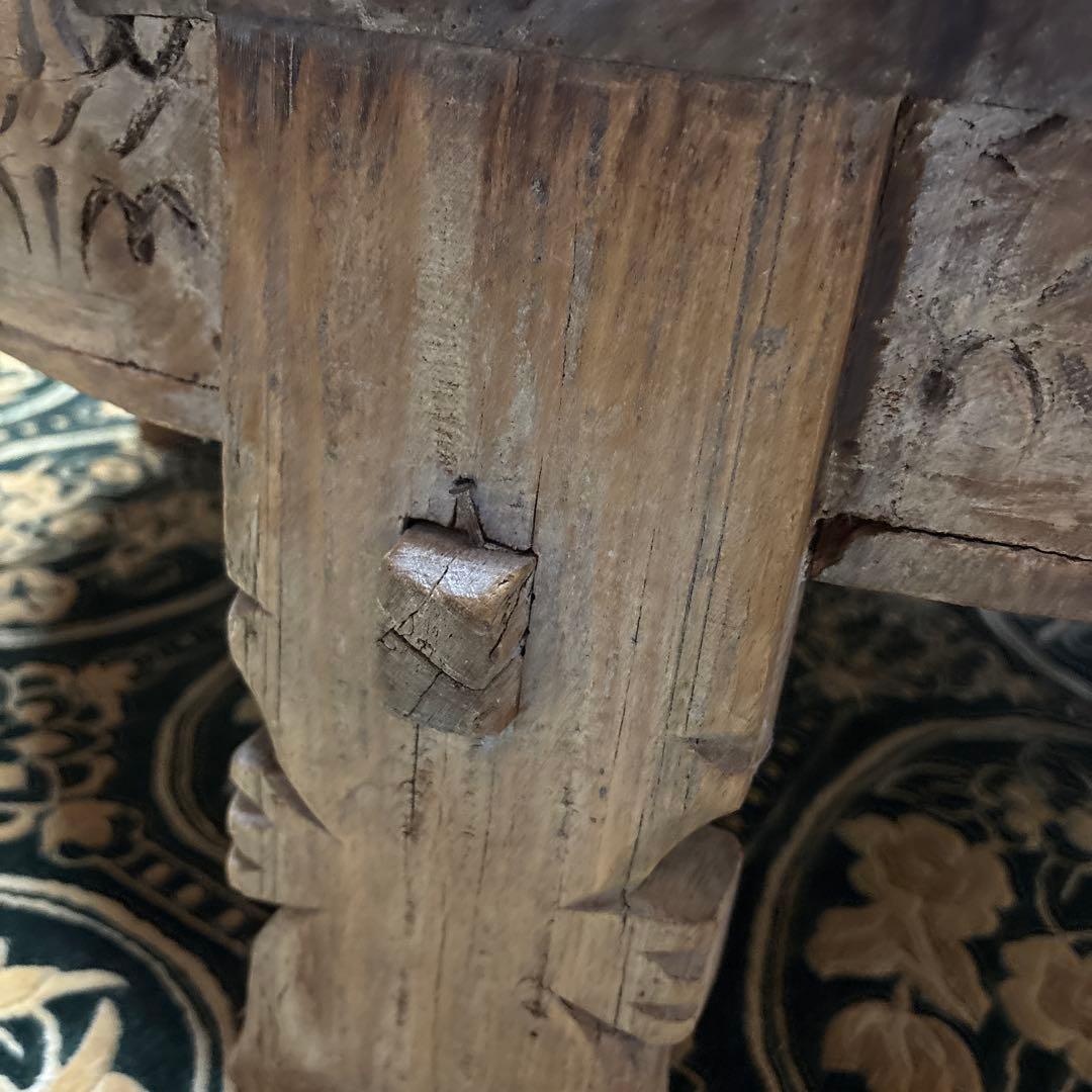 インド　チャパティテーブル　アンティーク