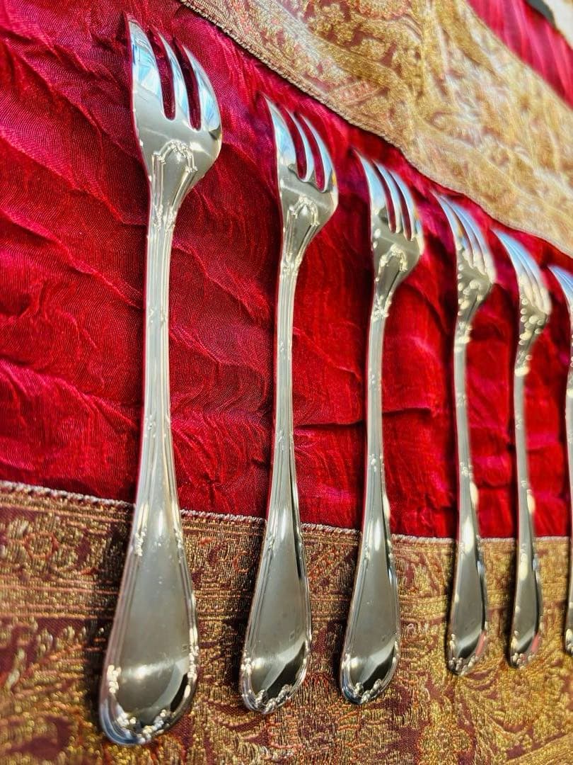 美品 クリストフル マルリー カトラリー　42本6客 オーダーメイド収納ケース付