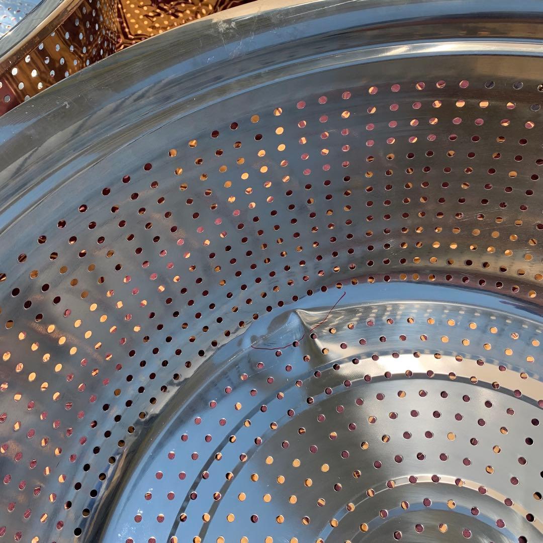 2個　68cm 大型　ステンレス 穴あき　パンチ　水切り　野菜洗い　ざる