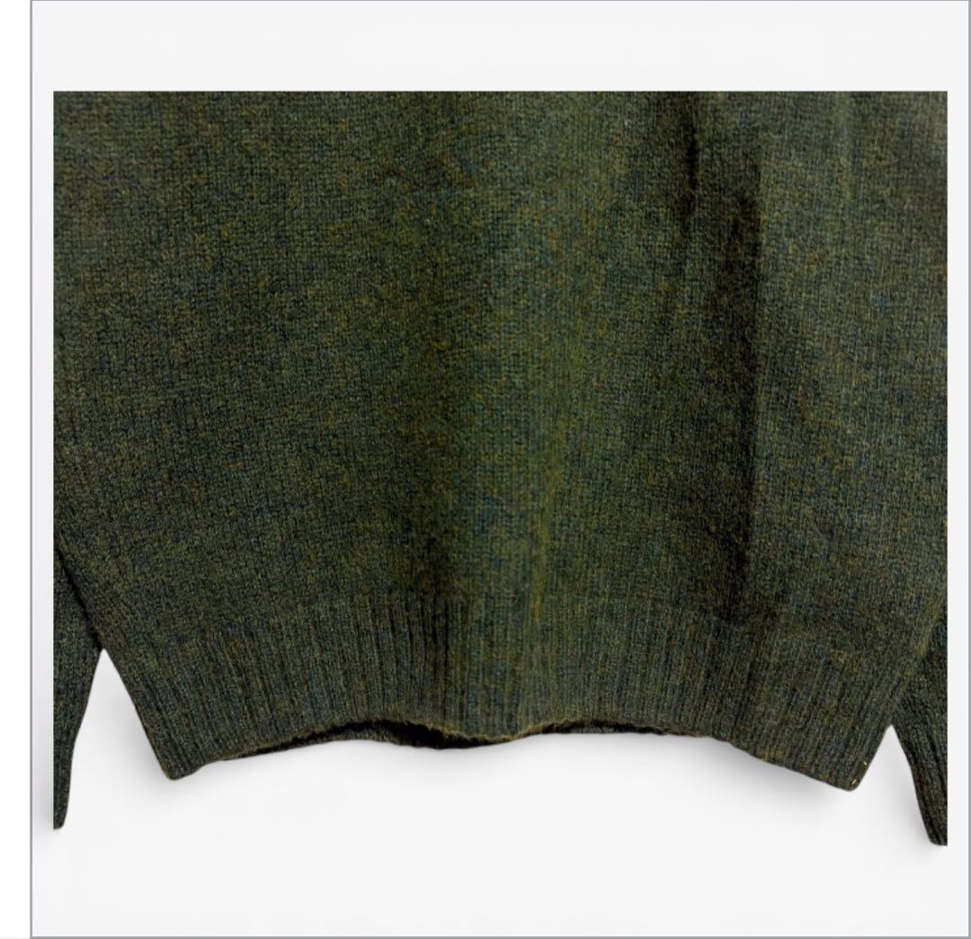 【LACOSTE ラコステ】ウール ハーフジップ ニット モスグリーン 日本製