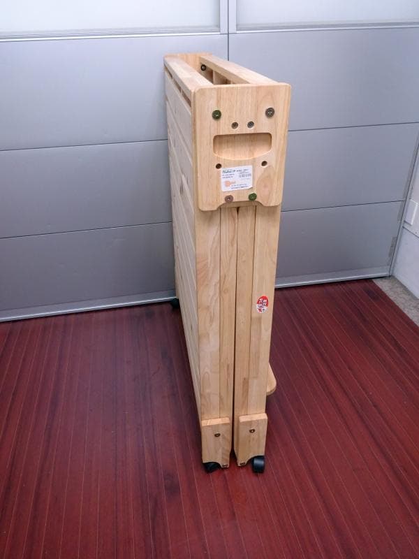 ②中居木工 折りたたみひのきスノコベッド ロータイプ シングル