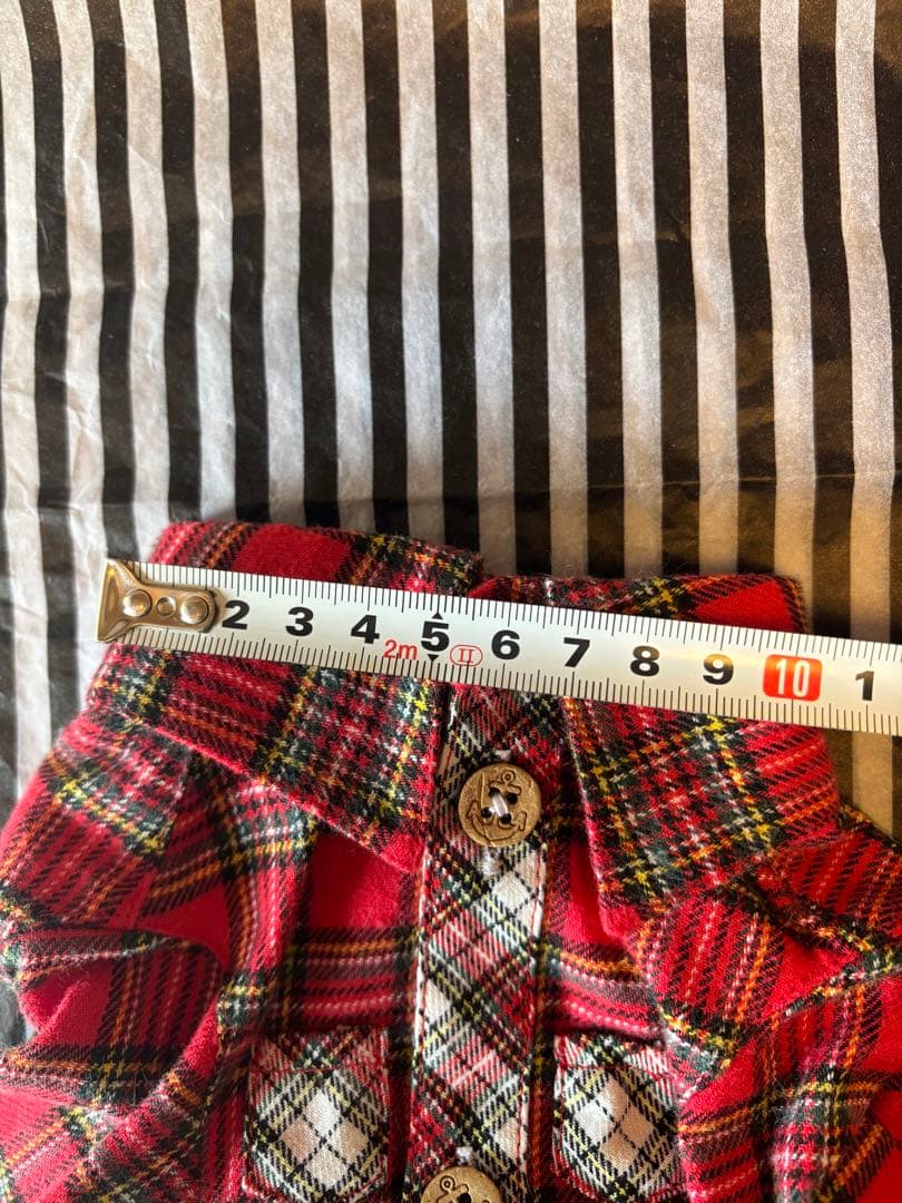 21◆チェックシャツ　PUERTO お洋服　犬