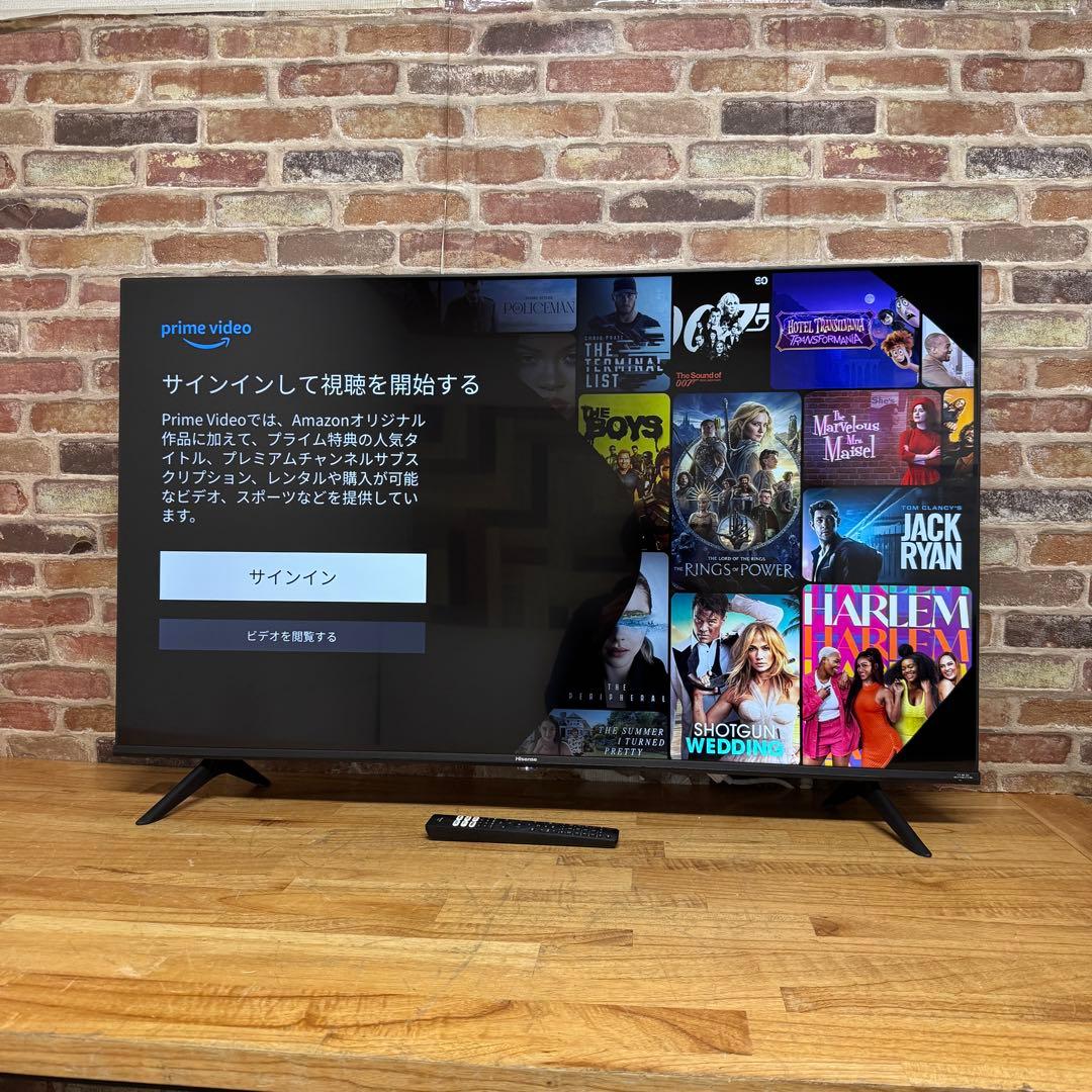 ハイセンス 50V型 液晶テレビ 4Kチューナー内蔵 50E6G 動画アプリ搭載