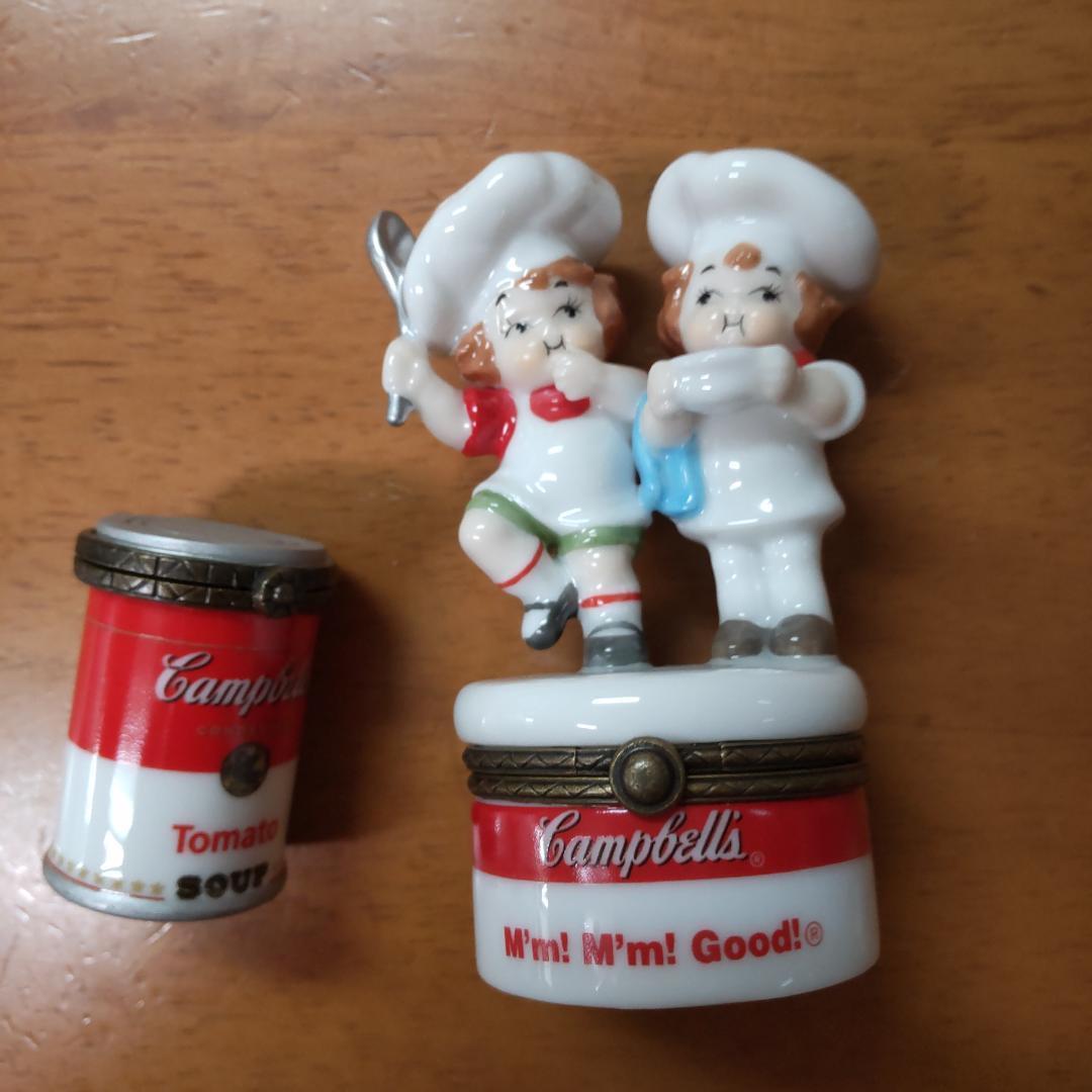 Campbellkids　キャンベルキッズ　陶器小物入れ 　2点　ヒンジボックス