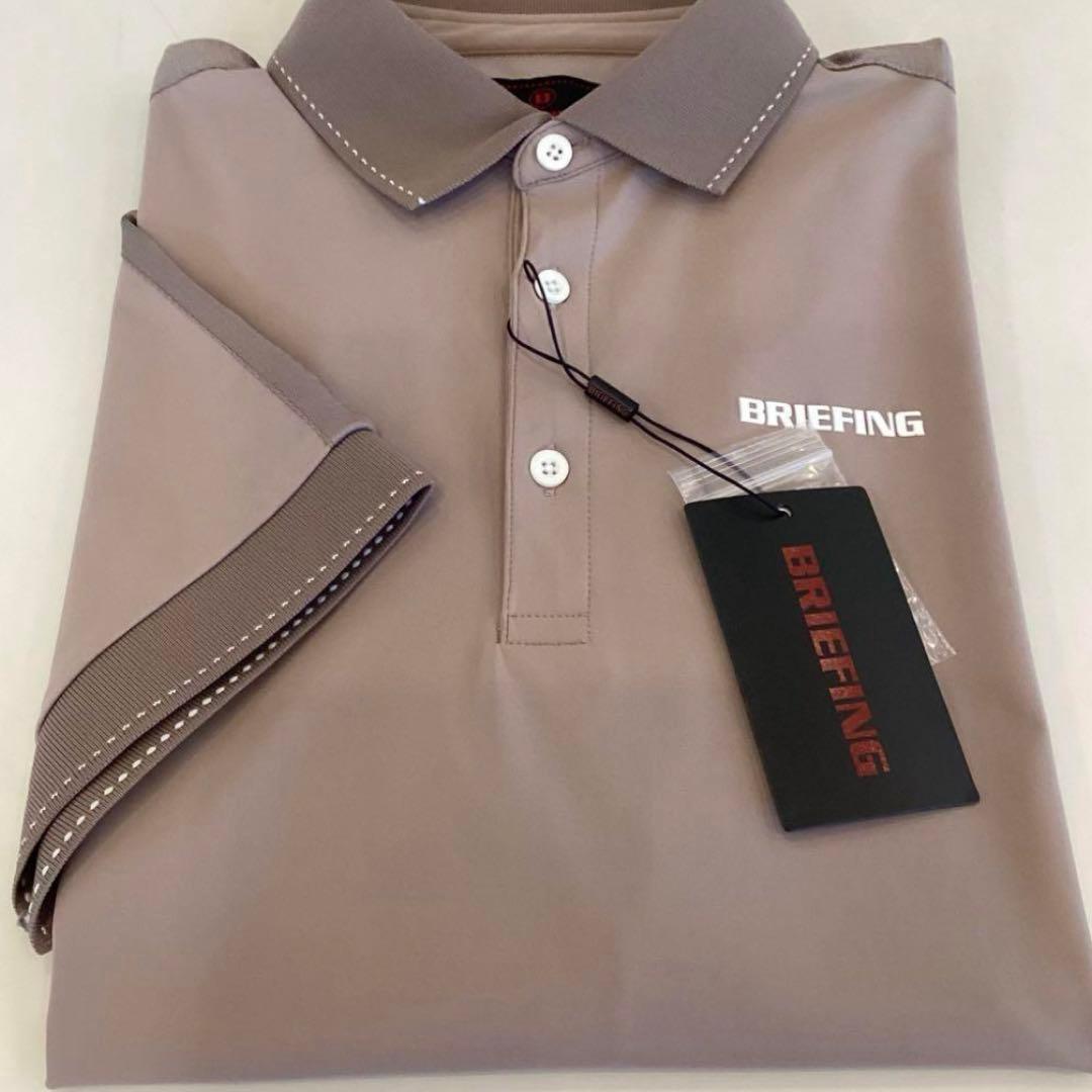 ラスト1点　完売品　BRIEFING LOGO LINE POLO グレージュM