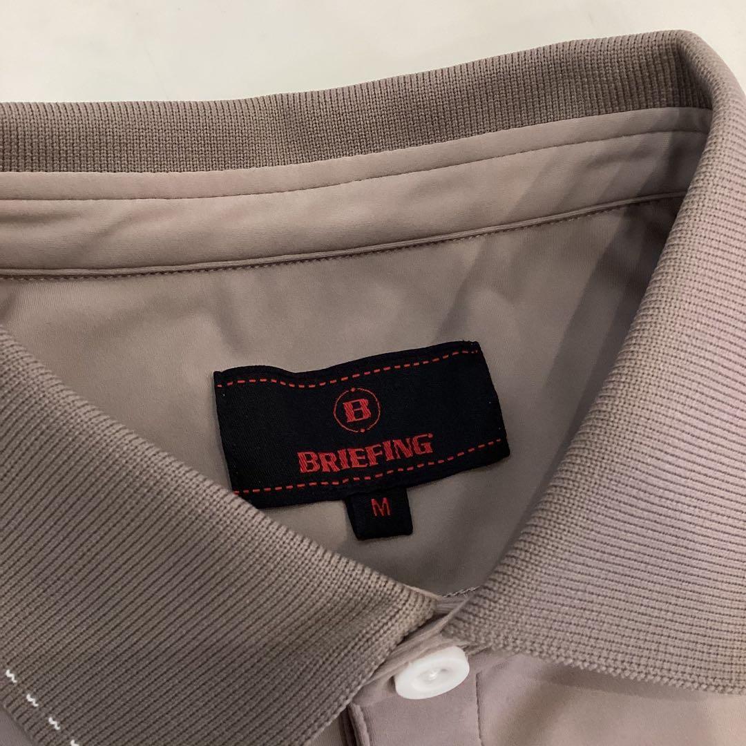 ラスト1点　完売品　BRIEFING LOGO LINE POLO グレージュM