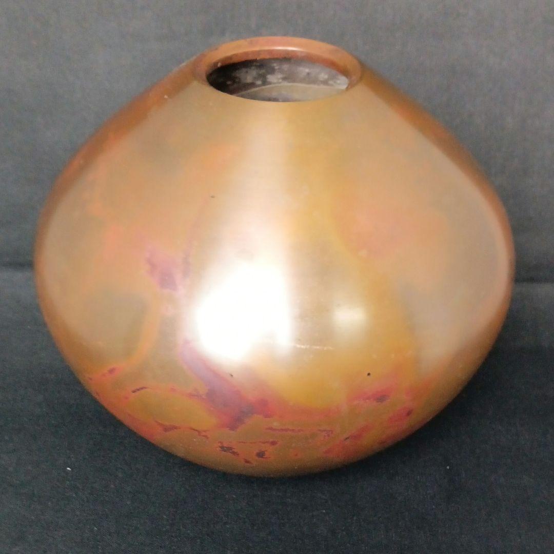 人間国宝 重要無形文化財 高橋敬典 斑紫銅 銅 花瓶