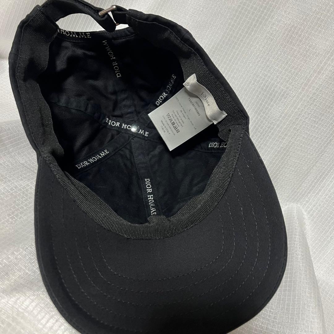かやきりさま　Dior homme ディオール 黒 白 キャップ L