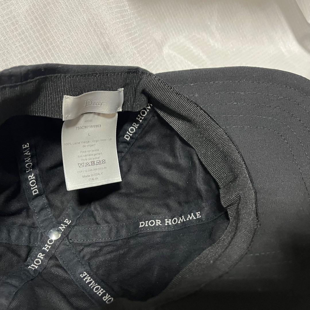 かやきりさま　Dior homme ディオール 黒 白 キャップ L