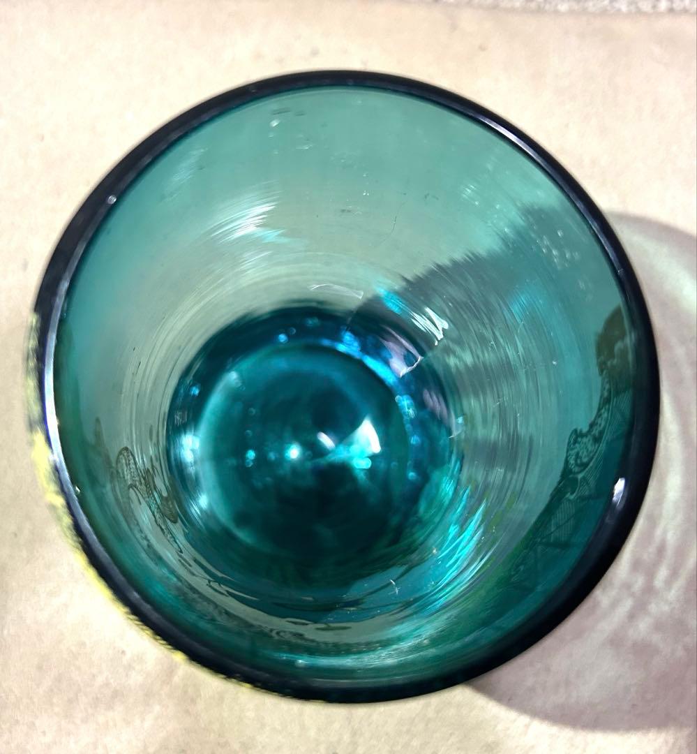 ルグラ 花瓶 ライトグリーン 花柄 アンティーク 箱なし