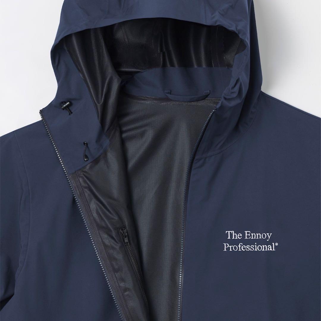 最安値 ENNOY 3LAYER SHELL HOODIE NAVY XL