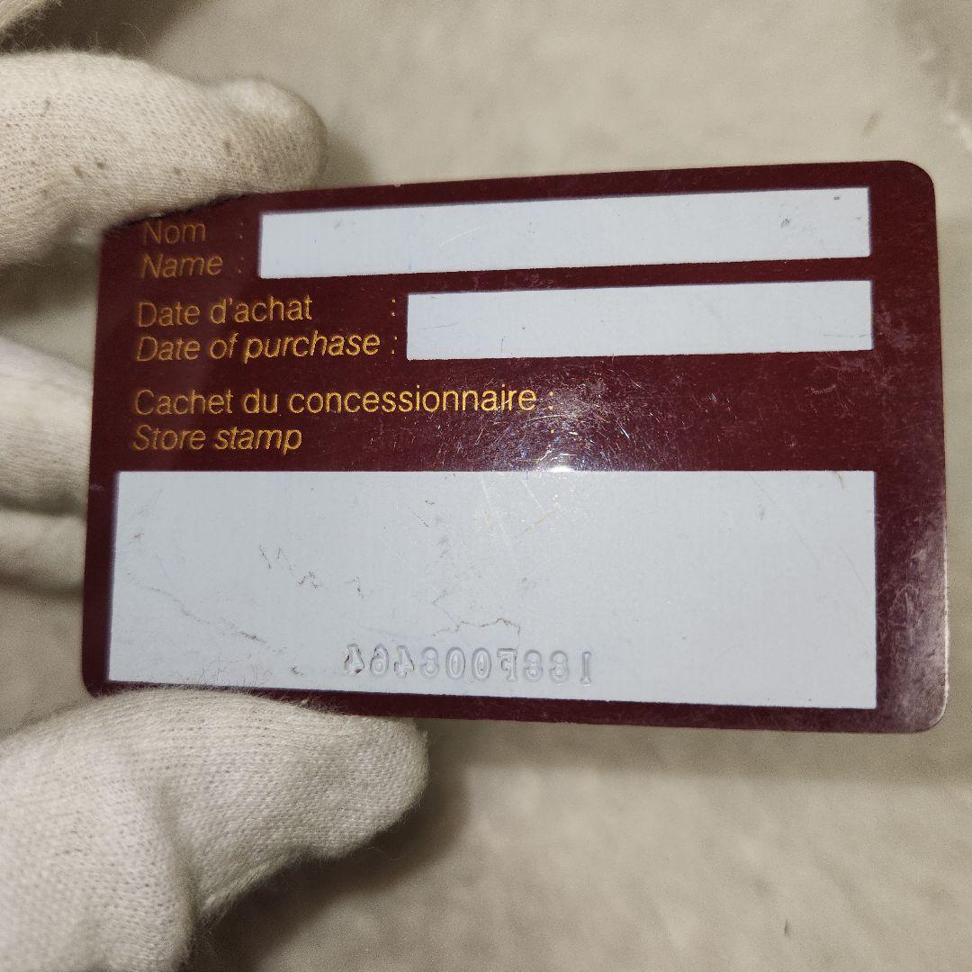 カルティエ マストライン ショルダーバッグ 三日月型 レザー ボルドー　カード