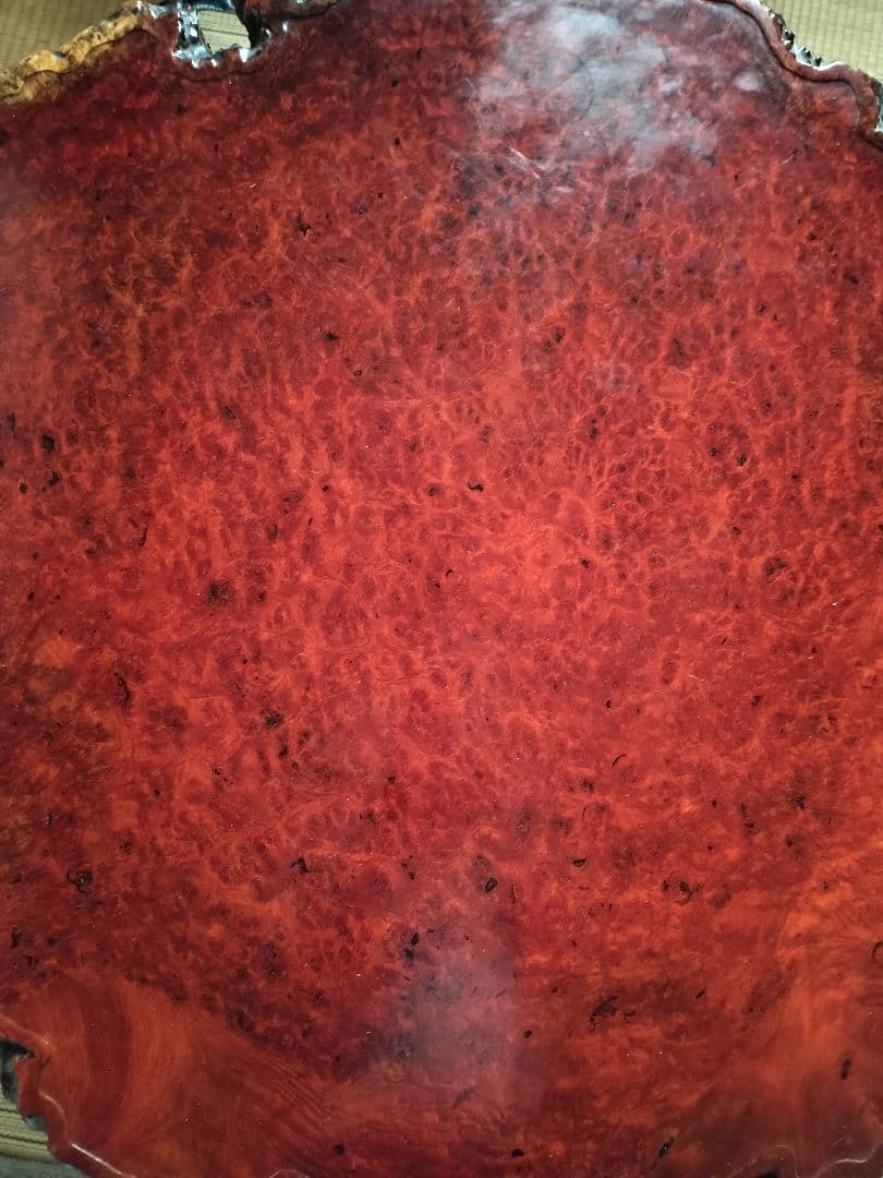 高級 花梨 大 テーブル 座卓 一枚板 瘤 昭和レトロ