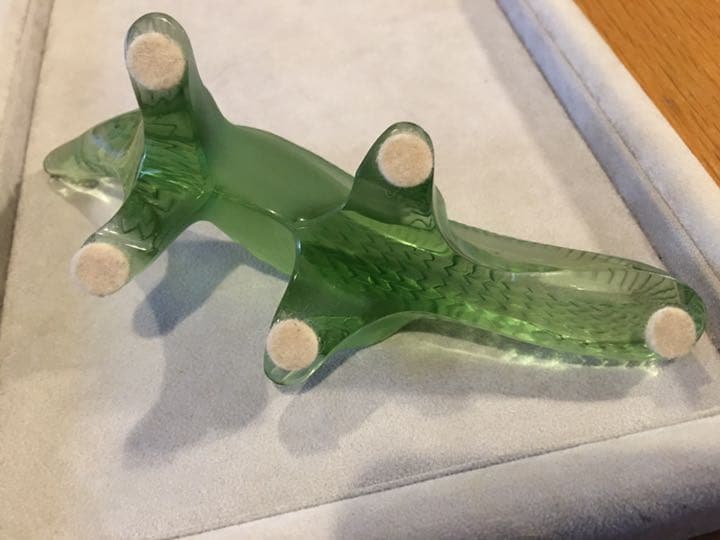 ルネ・ラリック　フランス　ガラスリザードオブジェ　ヴィンテージ