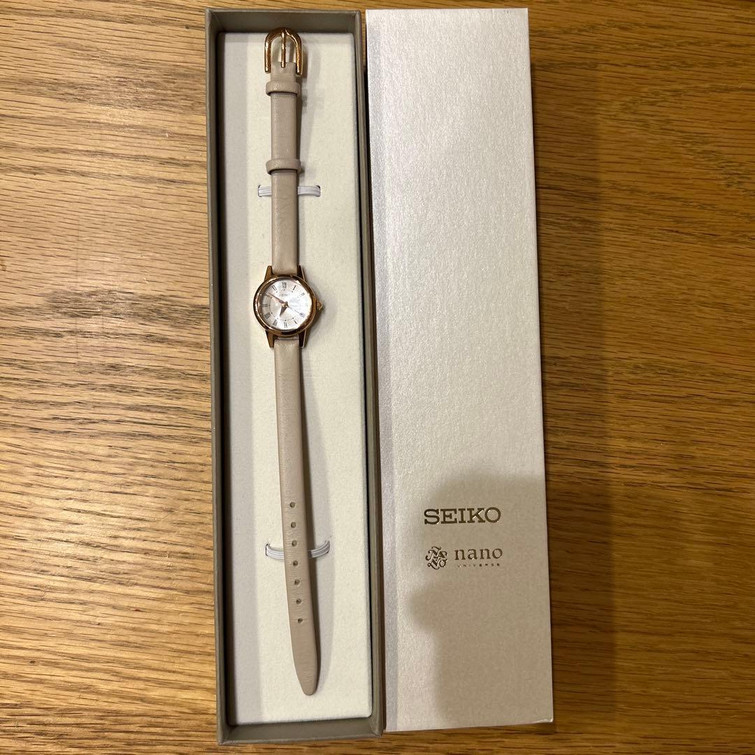 値下げ⭐︎美品SEIKO ナノユニバース⭐︎レザー腕時計