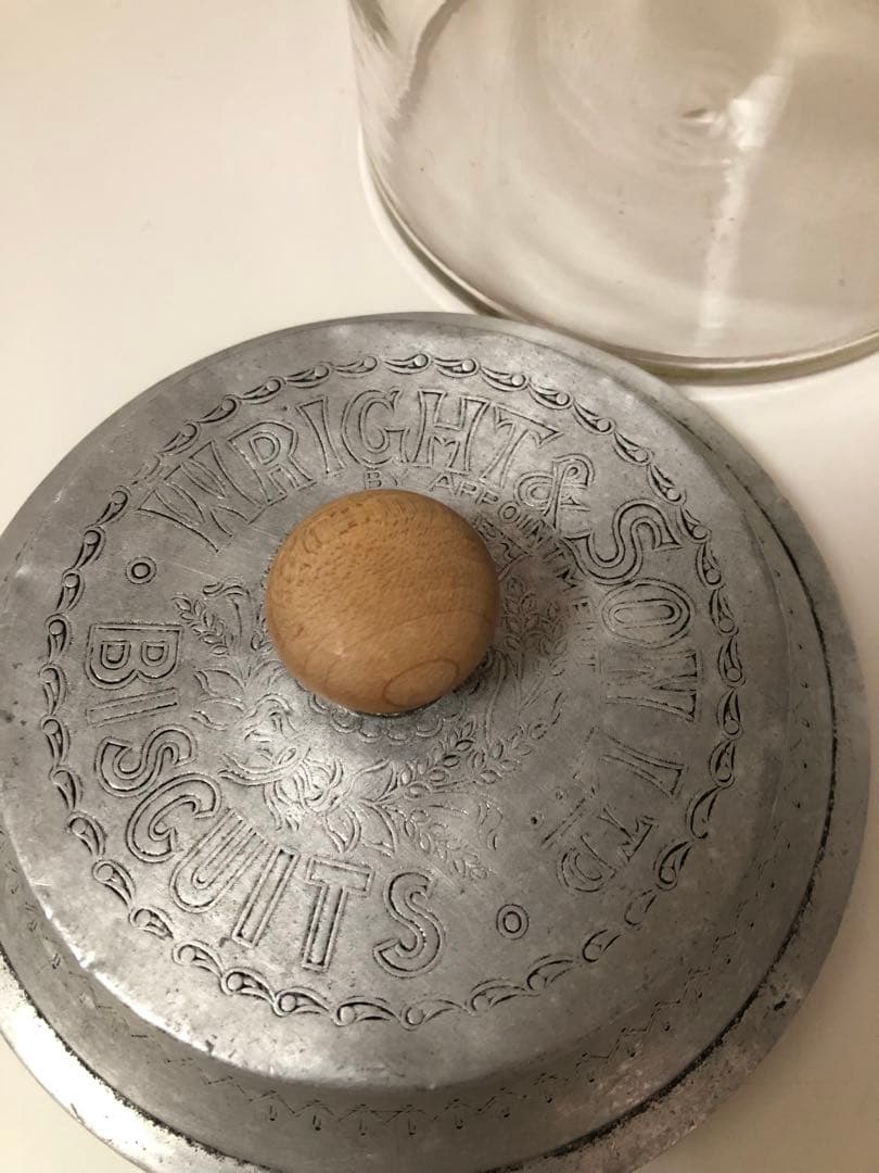 Wright & Son Ltd ビスケットジャー　イギリスアンティーク