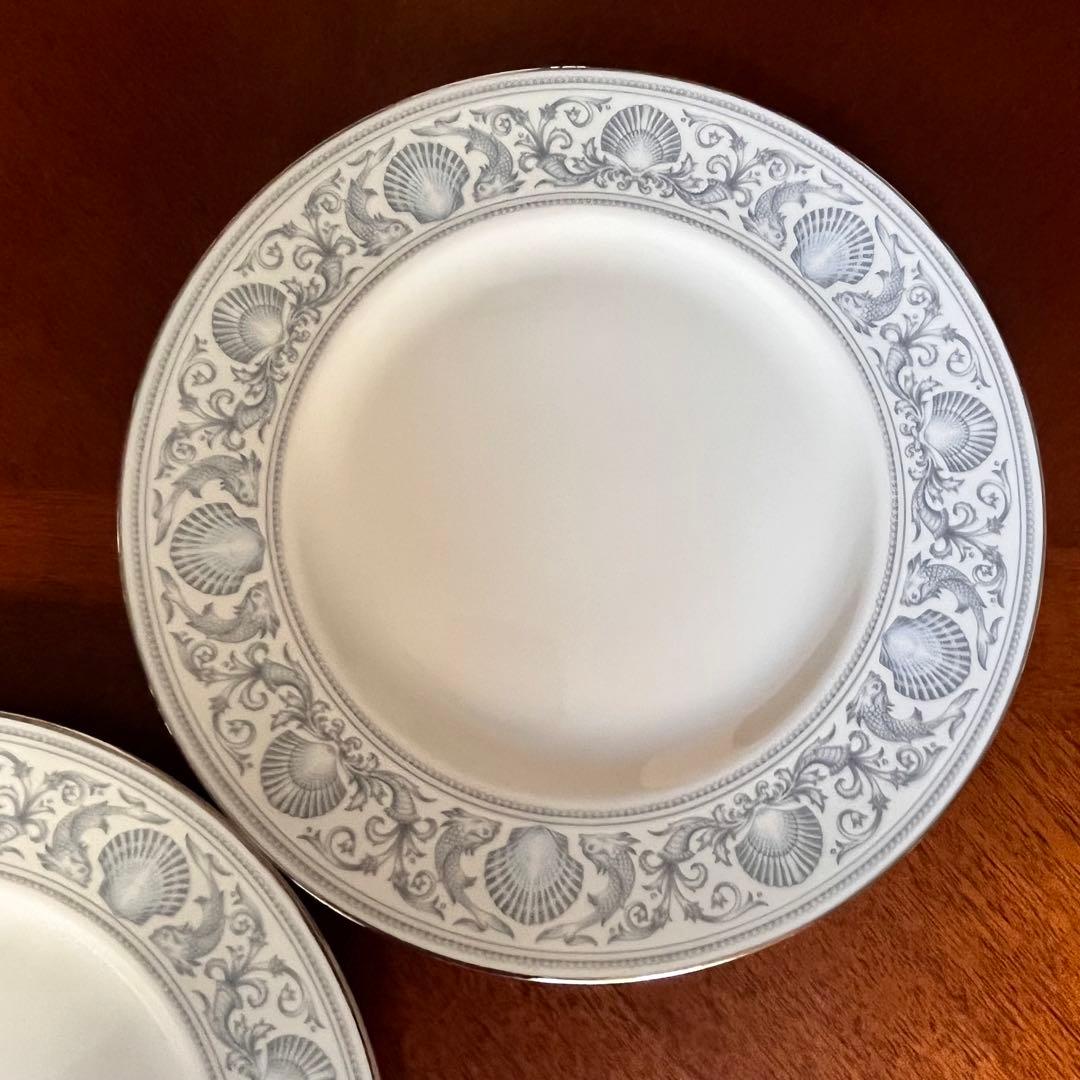 【黒壺美品】ウェッジウッド★ドルフィンホワイト★ペアセット