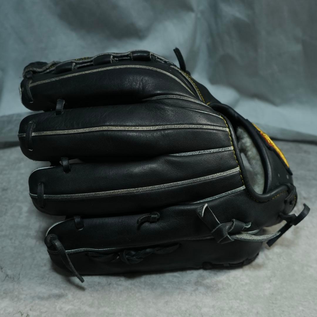即戦力グローブ ATOMS 少年硬式 内野用 右投げ バスケットウェブ 黒