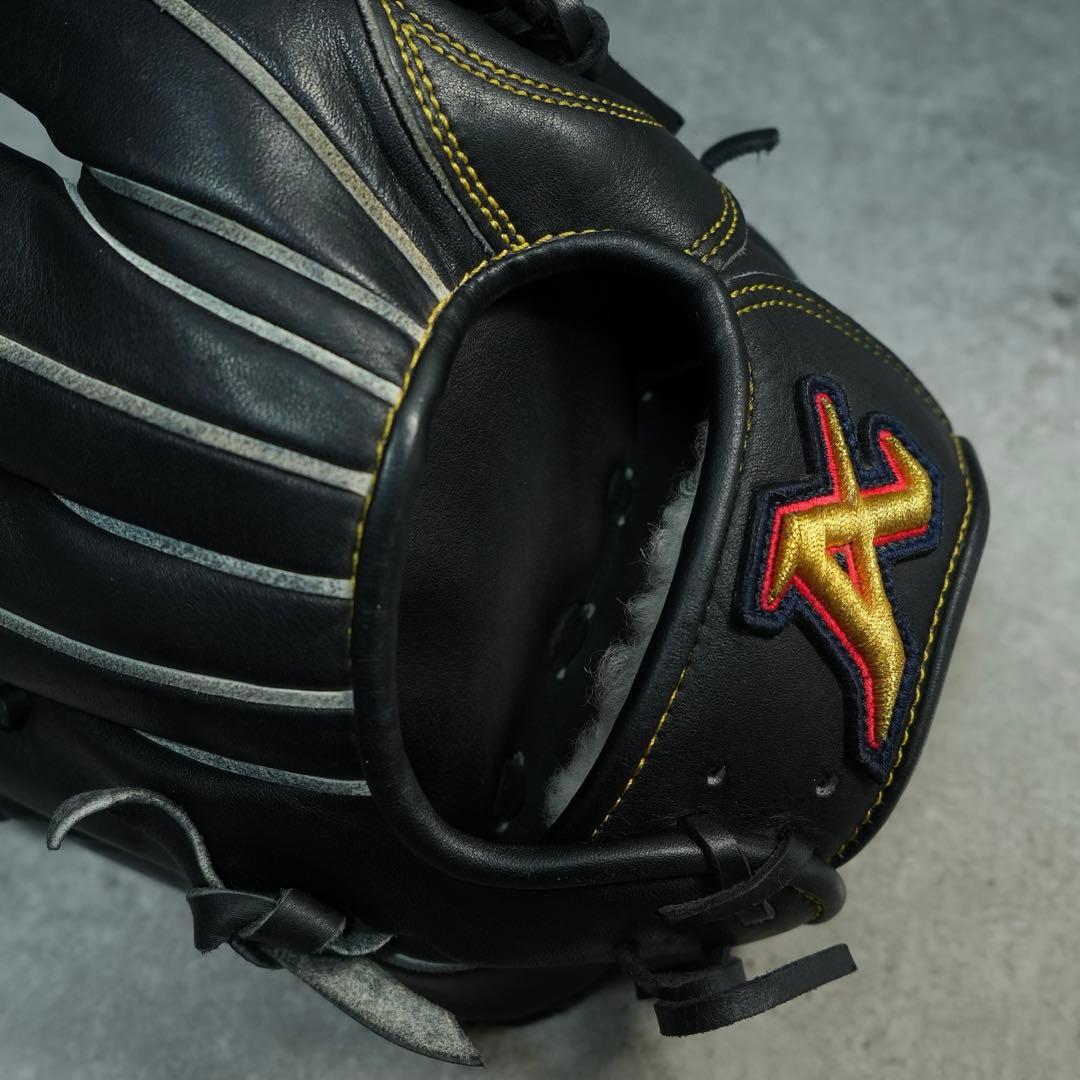 即戦力グローブ ATOMS 少年硬式 内野用 右投げ バスケットウェブ 黒