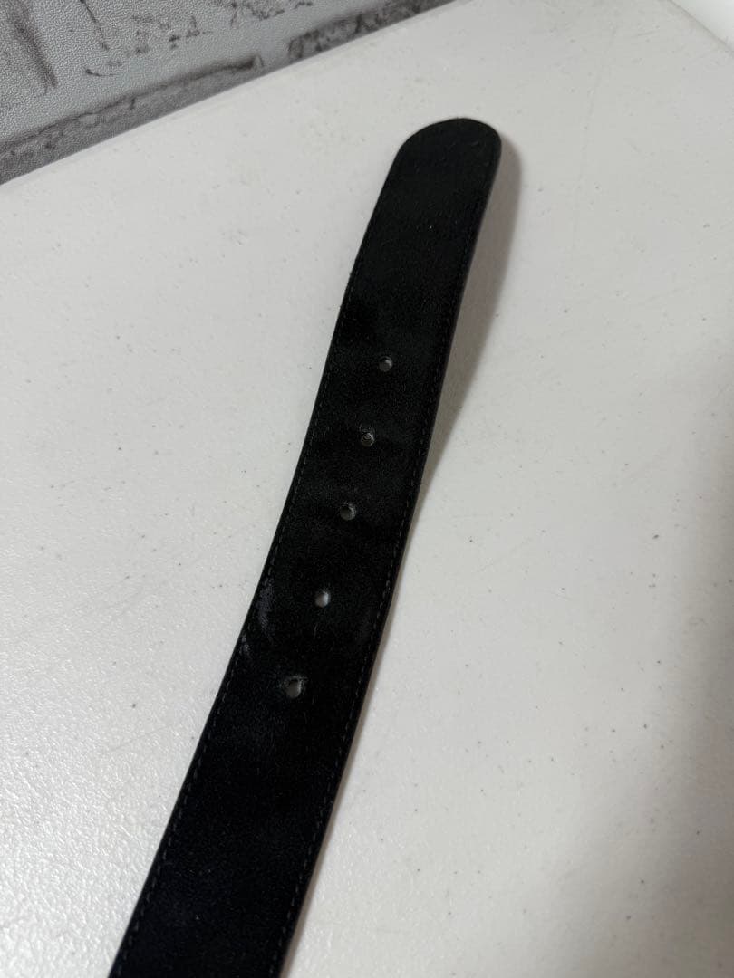 セリーヌ　スエード 黒ベルト 金色バックル　セリーヌ　CELNE