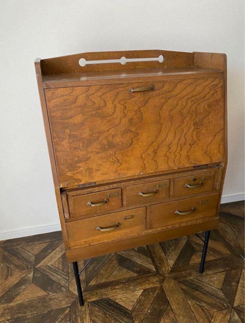 【ネモ】古道具　ライティングビューロー　文机　チェスト