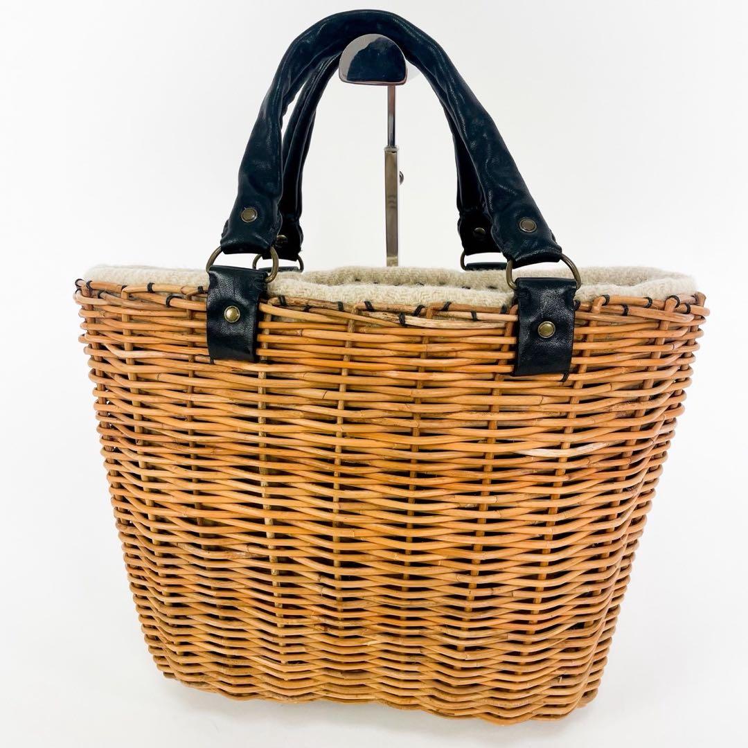 極美品 ebagos エバゴス ブランケット付きカゴバッグ トートバッグ ハート