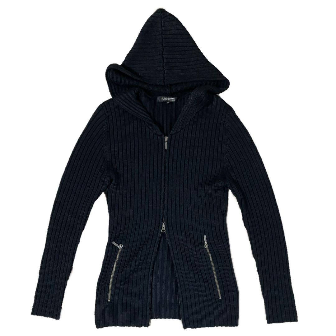 トップス 00s 5351 POUR LES HOMMES knit hoodie