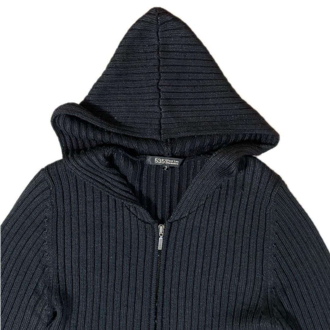 トップス 00s 5351 POUR LES HOMMES knit hoodie