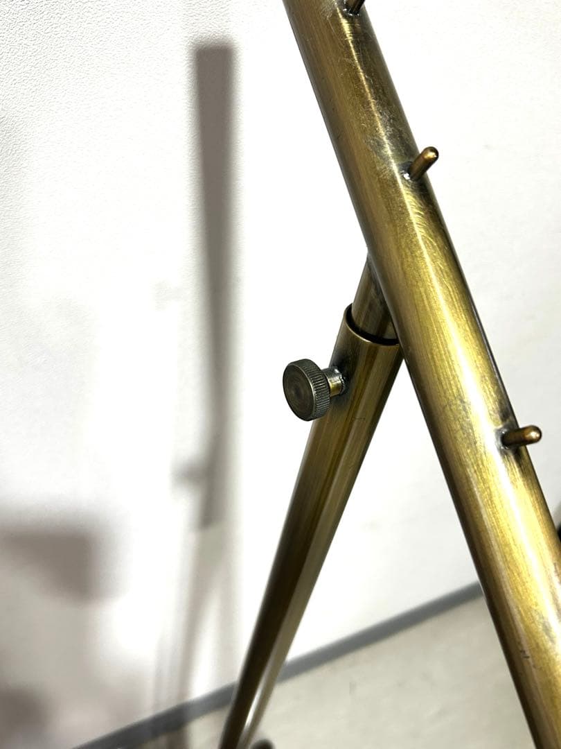 傾斜ハンガーラック アンティークゴールド 真鍮