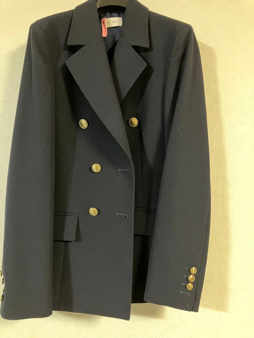 【rm】ネイビーダブルブレストブレザー