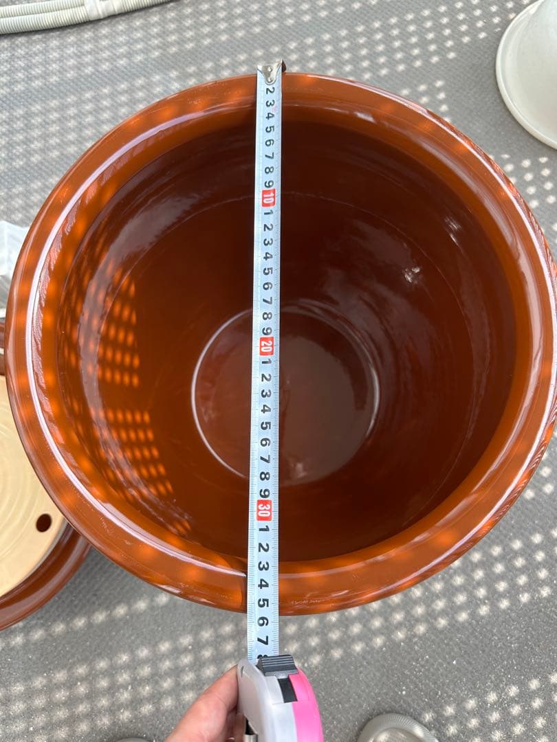 丸かめ　(蓋つき)　10号