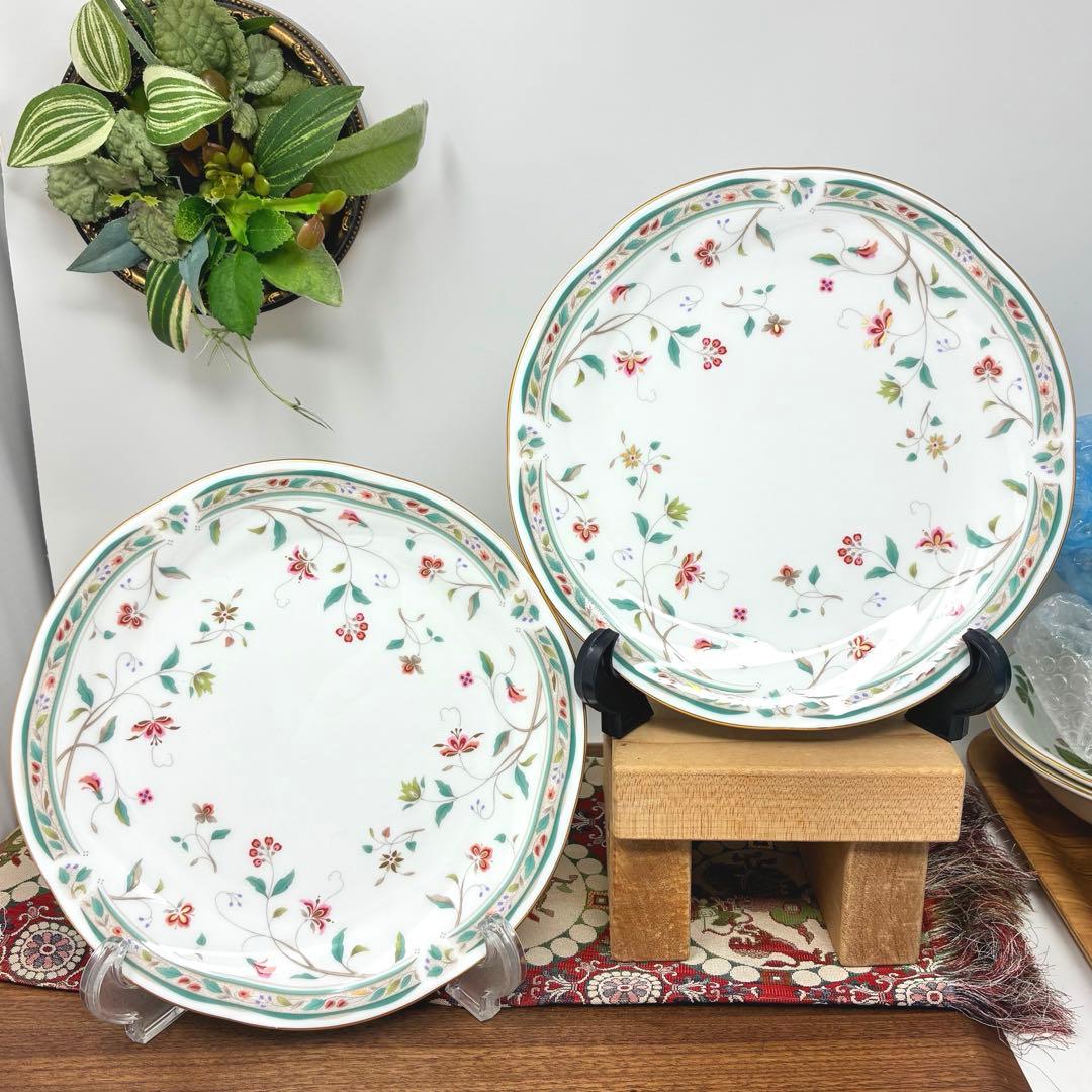 ノリタケ　花更紗　スープ皿・ケーキ皿・中皿・大皿　各2枚　合計8枚SET