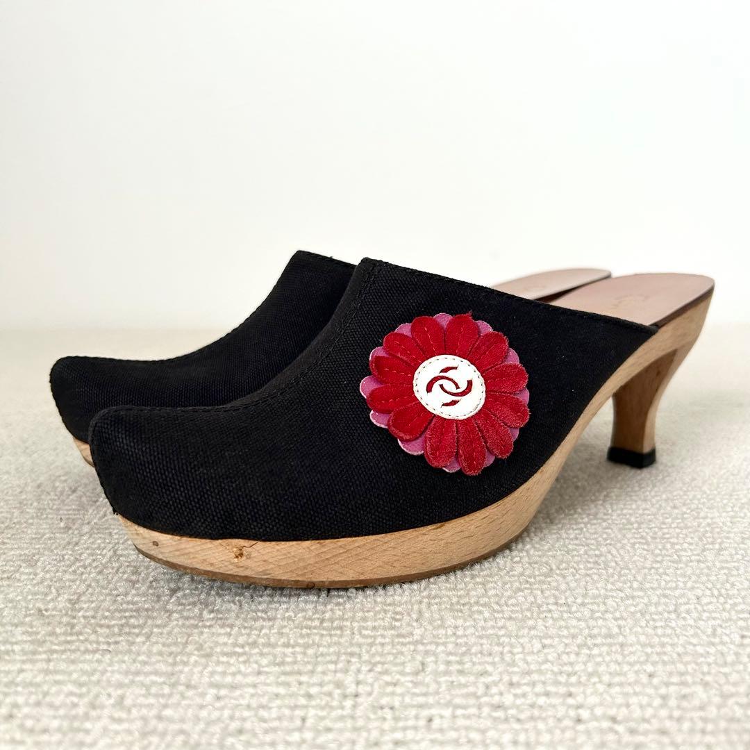 CHANEL シャネル サンダル ミュール ココマーク 靴 24.5cm